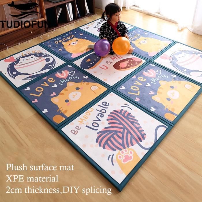 RUGUIES Tapis D'Éveil Bébé Matelas Sol Épais Fox - Doux Interactif Pour Ramper Et Jouer, XL
