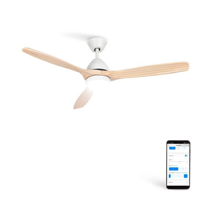 WIND CLEAR STUDIO M - Ventilateur De Plafond 40W Silencieux Avec Pales Retractables Et Eclaraige Led 108 Cm Avec Eclaraige Sans Wifi 95811675 WIND CLEAR STUDIO M - Ventilateur De Plafond 40W Silencieux Avec Pales Retractables Et Eclaraige Led 108 Cm Avec Eclaraige Sans Wifi 95811675