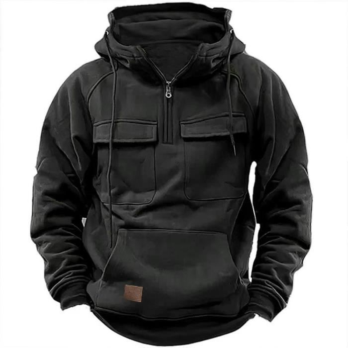 SHZFGUI Sweat à Capuche Homme Grande Taille - Pull Sport Casual Chaud Automne Hiver, Manches Longues Avec Poche Et Cordons
