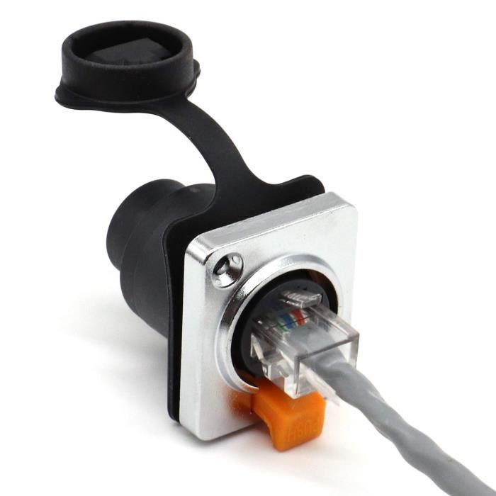 Connecteur RéSeau éTanche RJ45 Prises Femelles à Montage sur Panneau ...