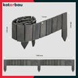 Bordure de jardin flexible en bois de pin - 10 x 110 cm - Anthracite - KOTARBAU®-2