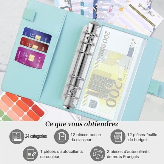 Feuilles De Budget Et Autocollants En Français Pour Classeur A6 - Conception 6 Trous, Idéal Planification Financière Personnelle