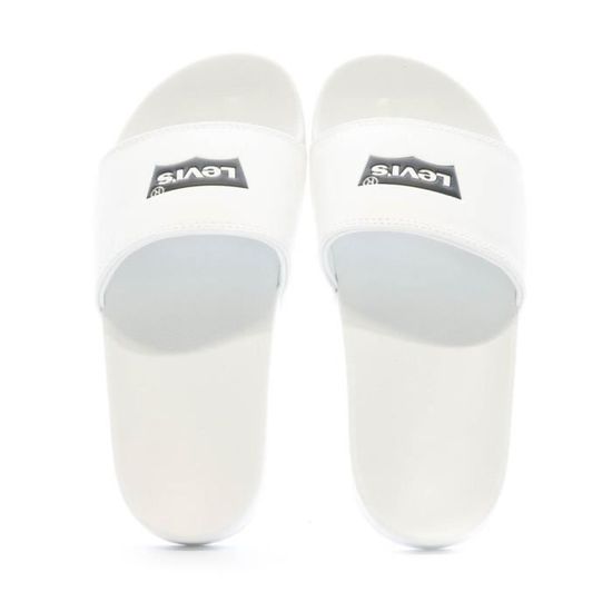 Claquettes Blanches Femme Levis June Cdiscount Sport