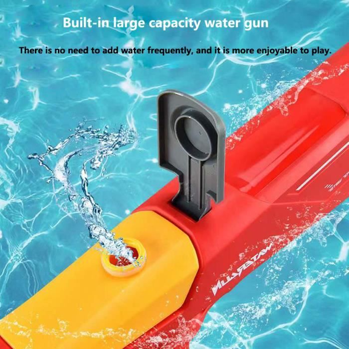Pistolet Eau Pistolet à Eau Électrique Automatique 500ml LED Et Sons - Jouet Été Piscine Plage Jaune RoserRose