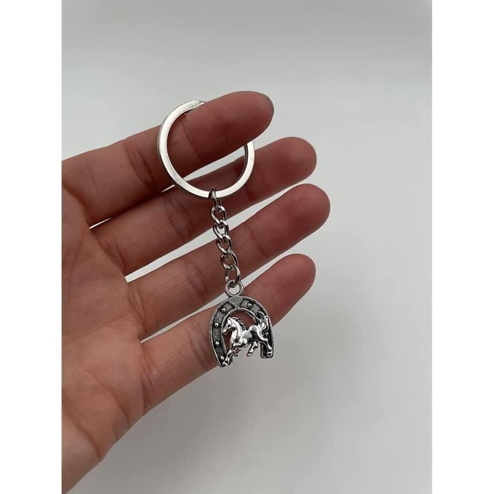 Sabot de Fer à Cheval Porte-clés - Porte-Bonheur en métal