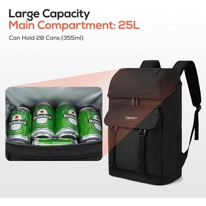 TOURIT Sac a Dos Isotherme 25L avec Decapsuleur Grande Contenance Sac Isotherme Homme Femme pour PiqueniquesParcsExcursionsVo 1086 Cdiscount Maison