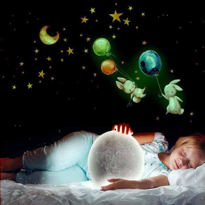 ECHOCUBE 432 Pces D'autocollants Phosphorescents, Étoiles Lumineuses En 3D Au Plafond, Autocollants Muraux Phosphorescents, Fluorescents Pour Chambre De Bébé, Chambre D'enfant, Décoration De Salon