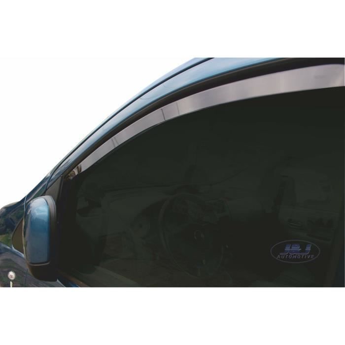Déflecteurs De Vent HEKO Pour AIXAM CITY, MICROCAR VIRGO 3 Portes - Lot De 2 - Noir