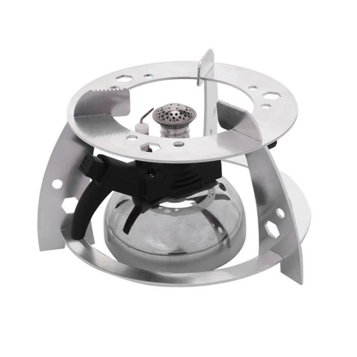 Brûleur à Gaz Portable WWDZ – Pour Siphon, Cafetière Moka, Poêle – Allumage Automatique – Design Argent/noir