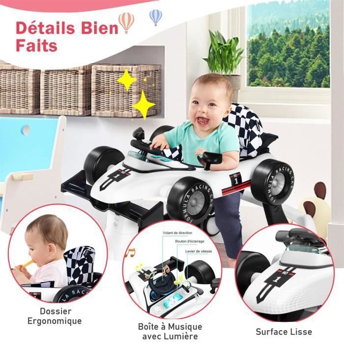 Trotteur de Bébé Fille Garçon, Chariot de Marche de Bébé Jouet pour  Apprendre à Marcher avec Musique -CHN - Cdiscount Puériculture & Eveil bébé