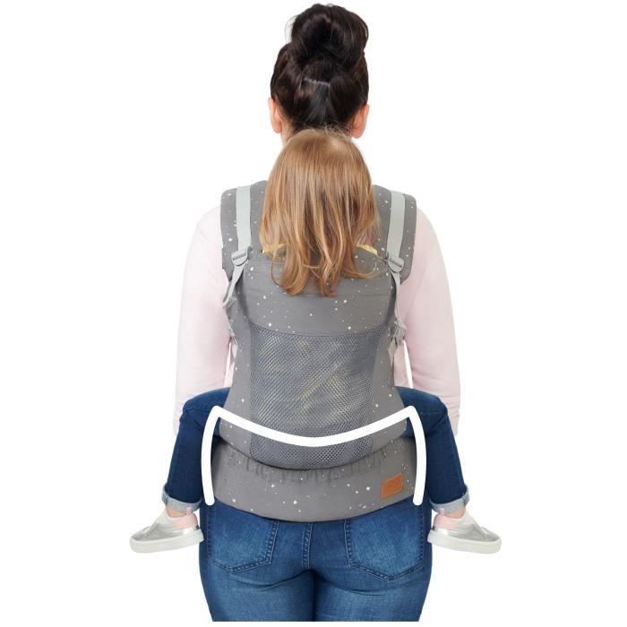 Porte b b ergonomique KINDERKRAFT HUGGY Gris Pour b b s de 3