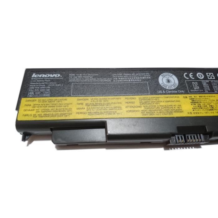 Batterie originale LENOVO 57+ pour PC ThinkPad L440, L540, T440p, T540p,  W540... - Cdiscount Informatique