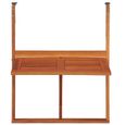 Table Balcon DECO - CHEZ JILI* - Table suspendue de balcon en bois d'acacia massif-3