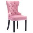 :)82500 GRAND 6 x Chaise de salle à manger ECONOMIQUE - Chaise de cuisine Chaise Scandinave - Rose Velours-3