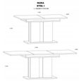 Table à manger Extensible 140(-200)x90cm moderne Salle à manger modèle NUKA-3