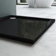 Receveur de douche carré en acrylique noir Mai & Mai F1 - 75x75x4cm - bonde A1-3
