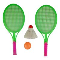 Set De Raquettes De Badminton Légères – Double Grip, Métal, 2 Raquettes + 3 Volants + Sac – Pour Jardin Et Loisirs