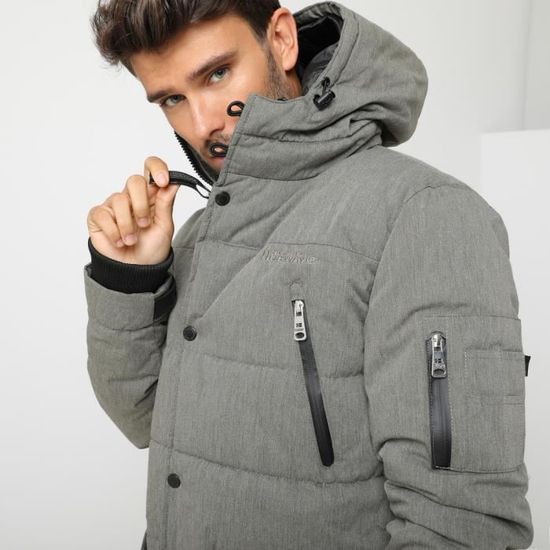 Doudoune homme Geographical Norway AMARILY Vert Molletonnee Fermeture