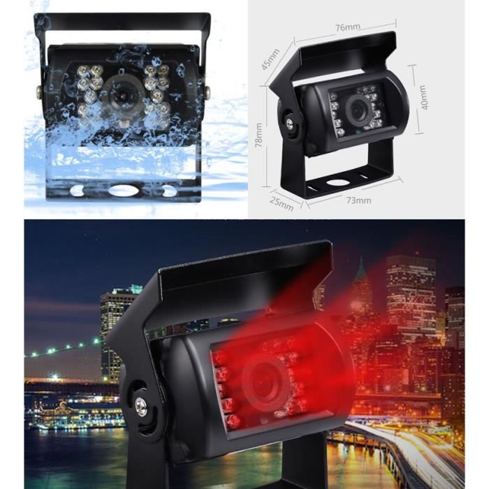 Kit video surveillance sans-fil 4 caméras Infrarouge et  récepteur écran LCD 7
