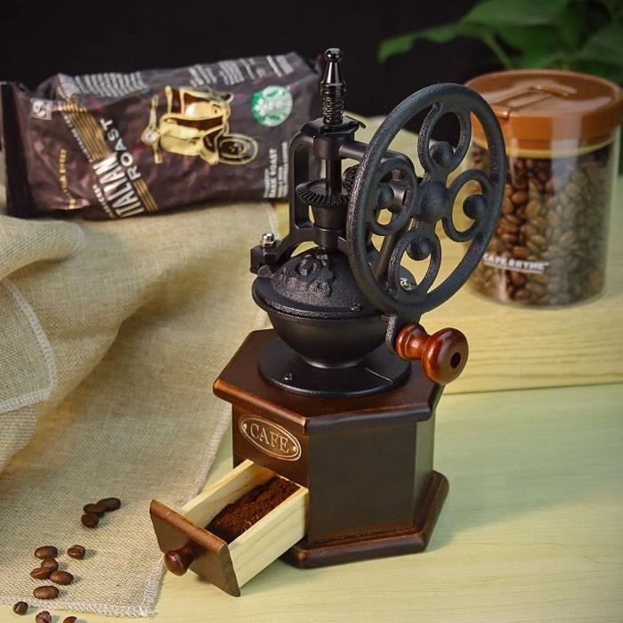 Moulin à café manuel de manivelle de fonte de moulin à café manuel