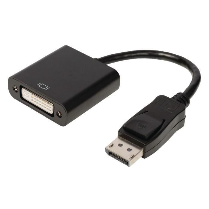 Adaptateur DisplayPort mâle vers DVI-D femelle avec câble de 20 cm -  Cablematic