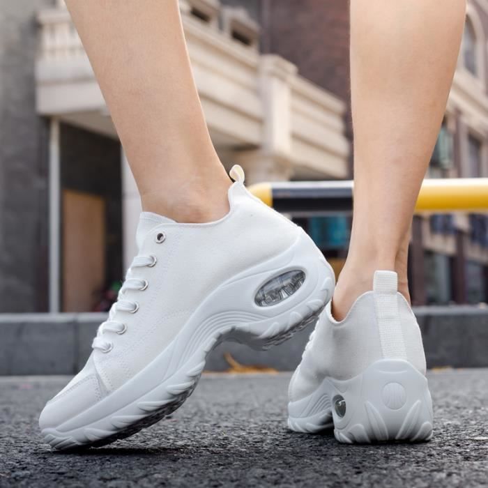 Basket Femme Chaussures De Course Rouge Noir Blanc Cdiscount Chaussures