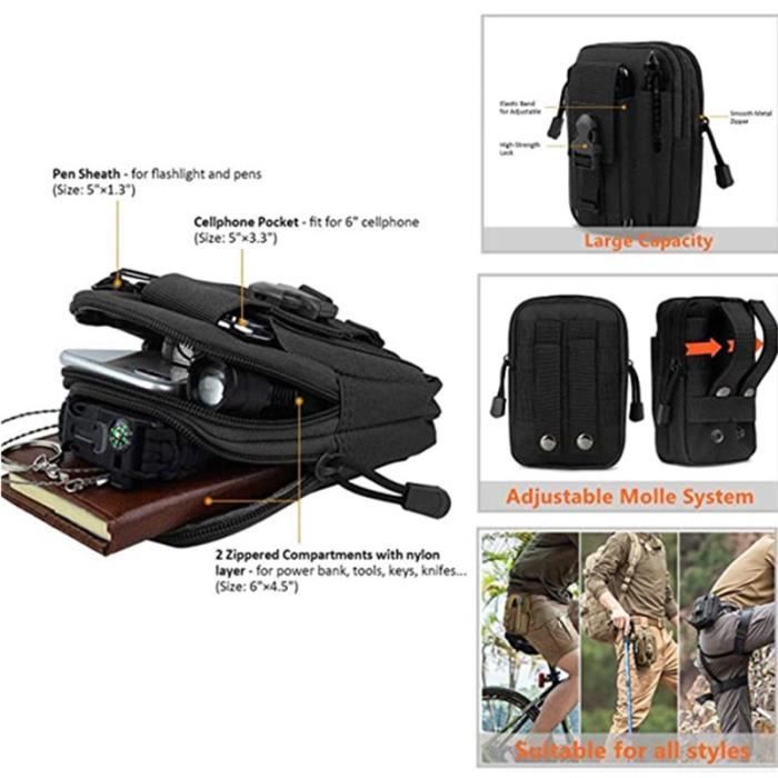 Ceinture Tactique, Molle D-Bague Gréeur Ceinture CQB Bataille Tactique Sangle Nylon Réglable De