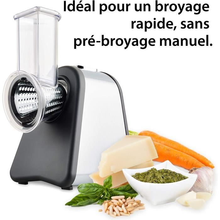 Râpe de cuisine électrique, max. 500 W, découpe legumes facilment ADE,  fromage, carottes, chocolat, coupe légumes