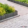 Bordure de jardin flexible en bois de pin - 10 x 110 cm - Anthracite - KOTARBAU®-4