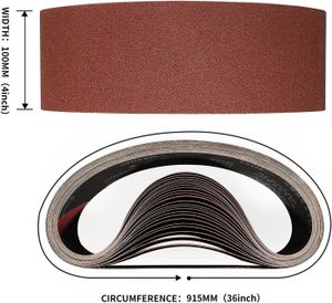 Lot 10 Bandes Abrasives LinaLife 51x686mm Grains 60/120/150/240 Pour Ponceuse