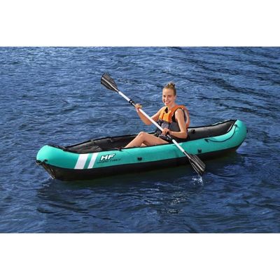 Canoë Kayak Gonflable 2 Personnes - Bateau PVC Vert Avec Corde De Traction, Neuf