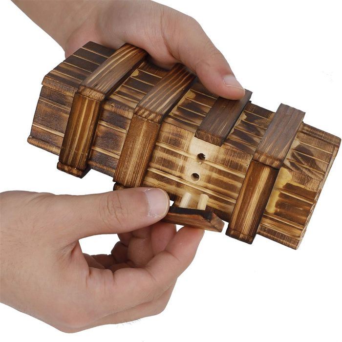 Puzzle magique en bois avec compartiment secret - Casse-tête pour