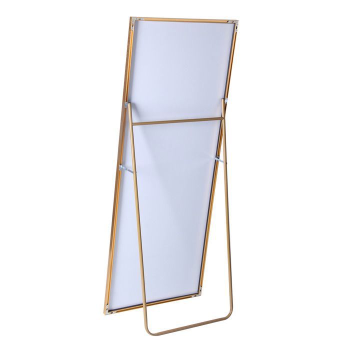 Grand Miroir Sur Pied Avec Cadre Couleur Or, Miroir De Sol Pleine Longueur Avec Cadre En Aluminium, 180x80 Cm Miroir Antidéflagrant Plein Pied, Miroirs En Pied