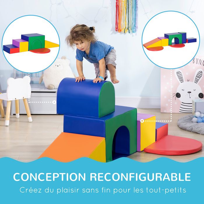 7 blocs de construction en mousse XXL - jeux éducatif - module ...