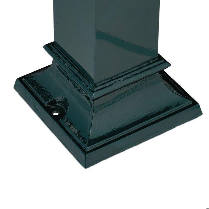 Relaxdays Fontaine Extérieure Design Antique – Hauteur 83 Cm, Fonte D'aluminium Vert Foncé, Robinet Et Bac – Pour Jardin Ou Terrasse, Charme Nostalgique