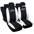 Lupex Shop Housses de siège auto compatibles pour Mini Noir Blanche-0
