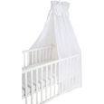 ROBA Ciel de lit Bébé en Voile - 160 x 250cm - Blanc-0