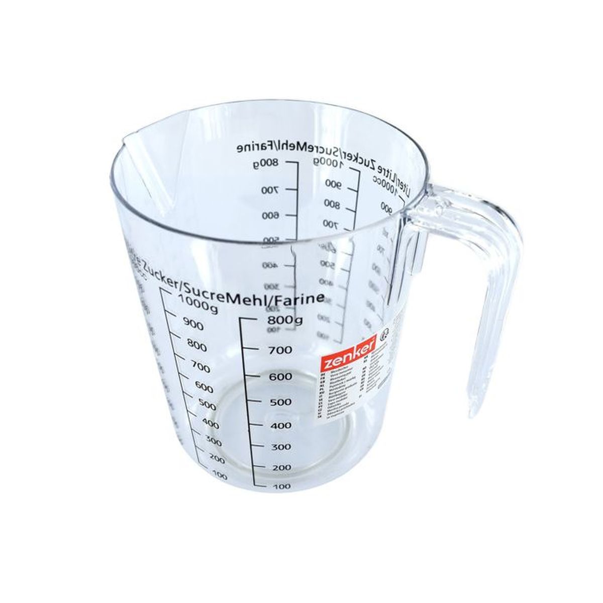 100 Ml En Litre Verre Doseur Verre doseur en plastique transparent gradué 1 litre Zenker ref. 008811 -  Cdiscount Maison
