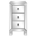 ALIGHTUP Lot de 2 Chevet Tables de Chevet Miroir en Verre avec 3 tiroirs,30 x 30 x 60cm