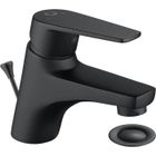 CECIPA Mitigeur lavabo Robinet avec levier de vidange Noir Laiton