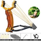 ZENGEST Fronde Lance Pierre Slingshot avec Bracelets en cuir X3, billes X100 pcs,support X1,clé X1,équipement de protection X1