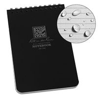 Rite in the Rain Weatherproof Top-Spiral Notebook 4 x 6 Black Cover Universal Pattern (No 746)