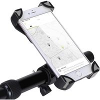 Support Vélo Smartphone Support Télephone Vélo VTT Rotatif à 360 Universel et Réglable pour Téléphone Portable de 4-6,5 pouces Gris