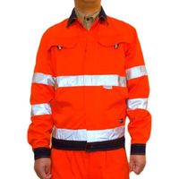 Orange fluorescent - Veste de sécurité pour hommes, veste de travail en plein air, réfléchissante, haute visi