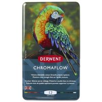 Derwent Chromaflow, Boîte de 12 Crayons de Couleur, Qualité Professionnelle, 2305856