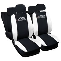 Lupex Shop Housses de siège auto compatibles pour Mini Noir Blanche