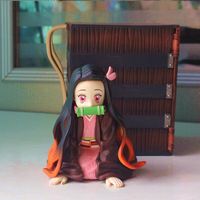 Mini Figurine Demon Slayer Nezuko En Boîte - 9 cm De Hauteur - Décoration De Voiture Ou Pour Votre Bureau
