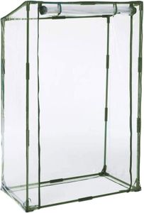 SERRE DE JARDINAGE Vert Serre à toit incliné avec bache imperméable, pour balcon et jardin, 150 x 98 x 49 cm