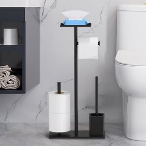 SERVITEUR WC Porte-Papier Toilette Sur Pied Avec Brosse Et Etag