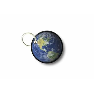 Porte-clés Monde Terre Planète Espace - Charm En Métal Bronze - Marque Onwomania, Neuf Avec étiquette